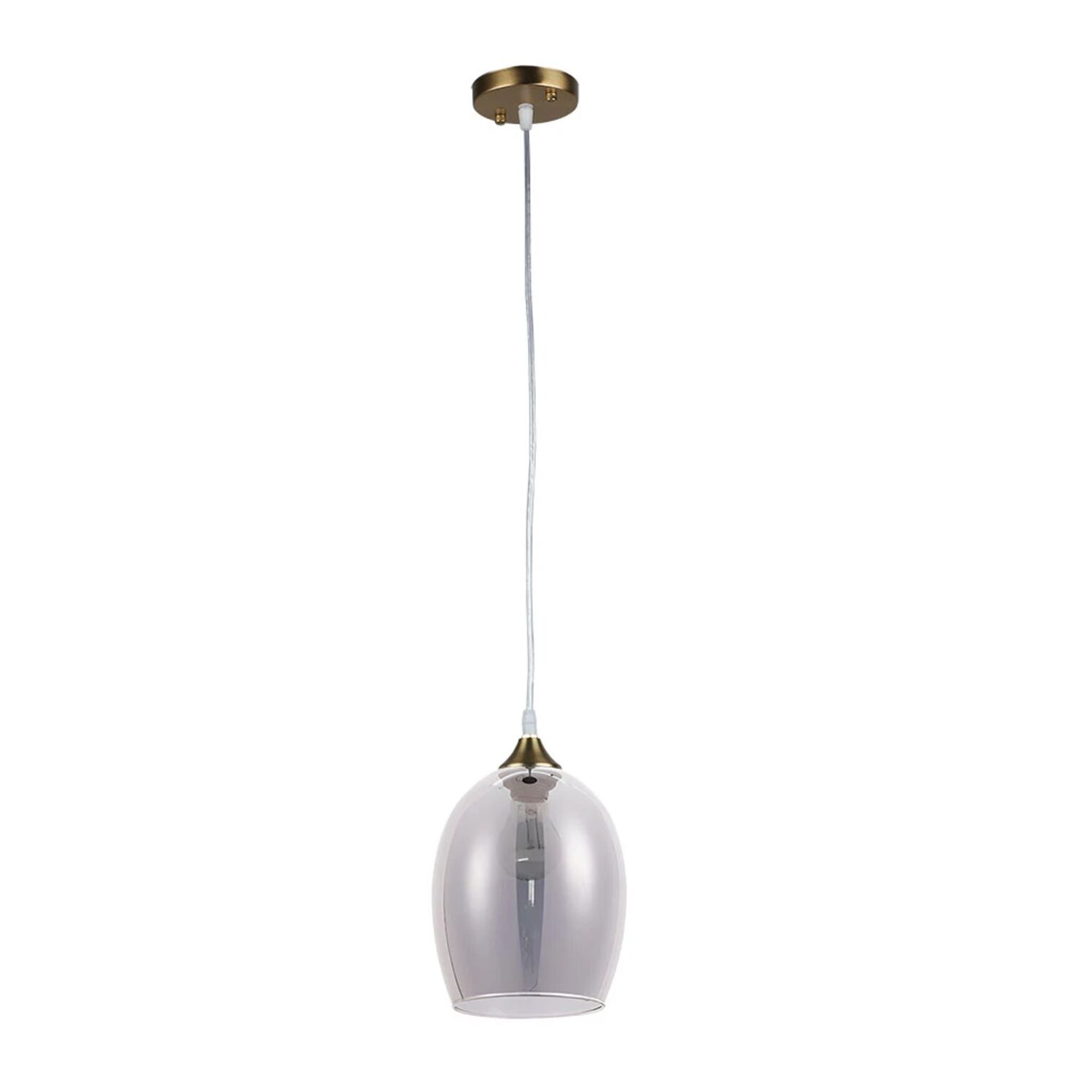 Подвесной светильник Arte Lamp Propus A4344SP-1PB, арматура полированная медь, плафон стекло серое