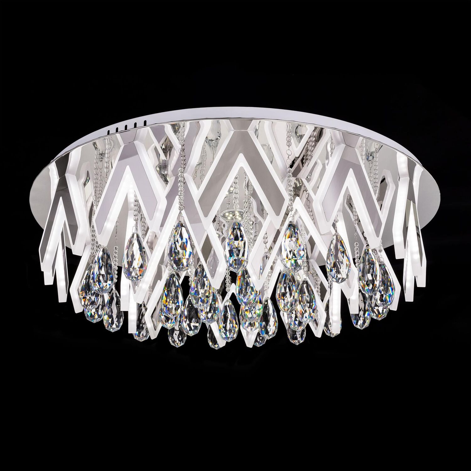 Потолочная люстра Citilux Maximus EL335C174.1, арматура хром, плафоны хрусталь прозрачный