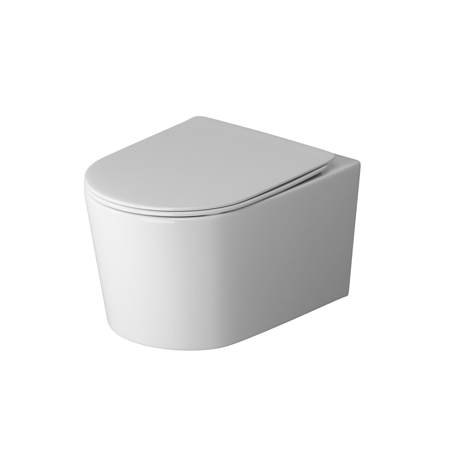 Унитаз Grossman Tornado GR-4499 SQ подвесной, безободковый, смыв Торнадо, с сиденьем микролифт, цвет белый глянцевый