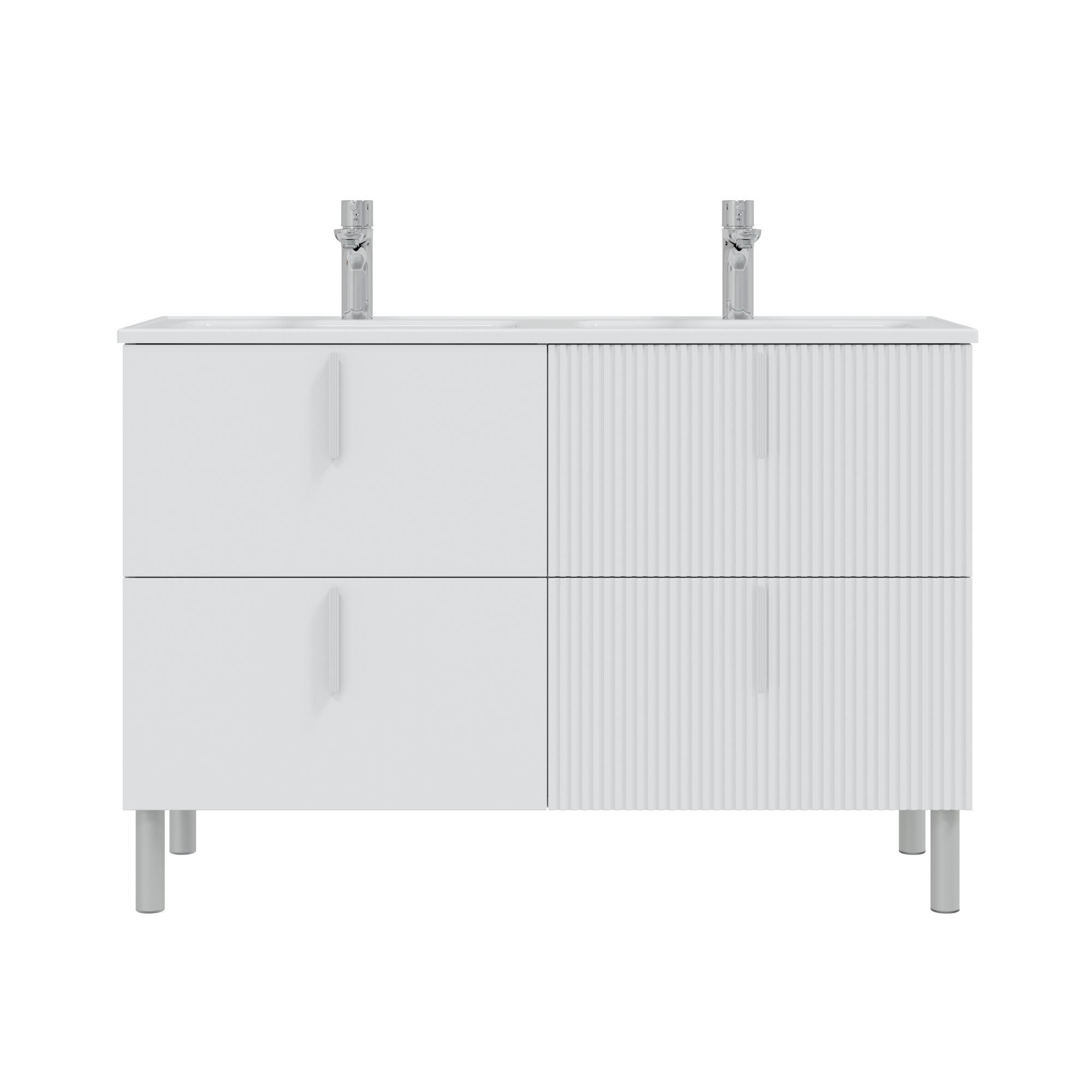 Тумба под раковину Санта Вега 120, цвет белый - фото 1