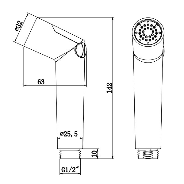 Гигиенический душ Lemark LM8046С, с держателем и шлангом, цвет хром