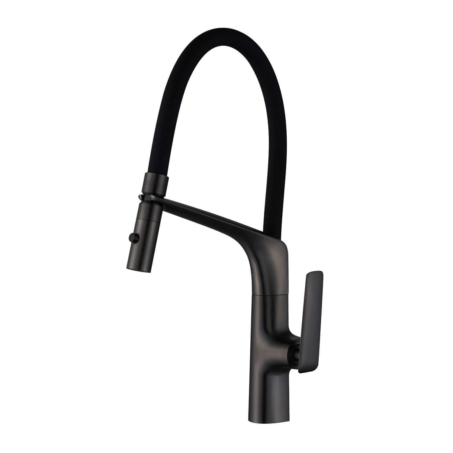 Смеситель Vincea VKF-115MB для кухни, с гибким изливом, цвет черный