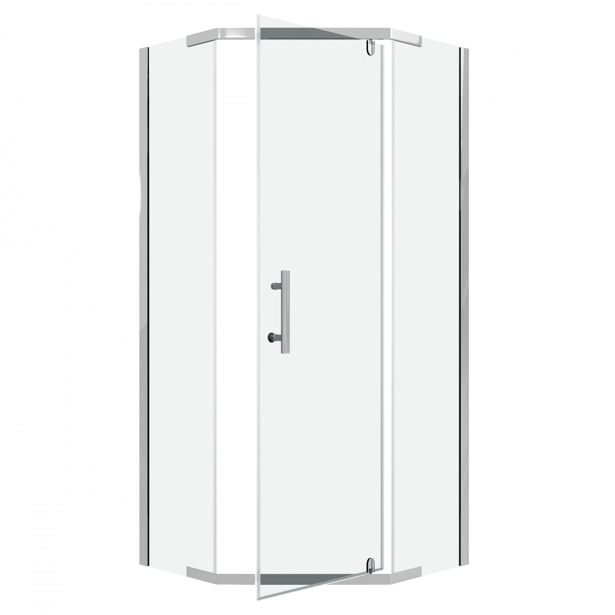 Душевой уголок Niagara Eco NG-1010-14D 100х100, стекло прозрачное, профиль хром глянцевый - фото 1