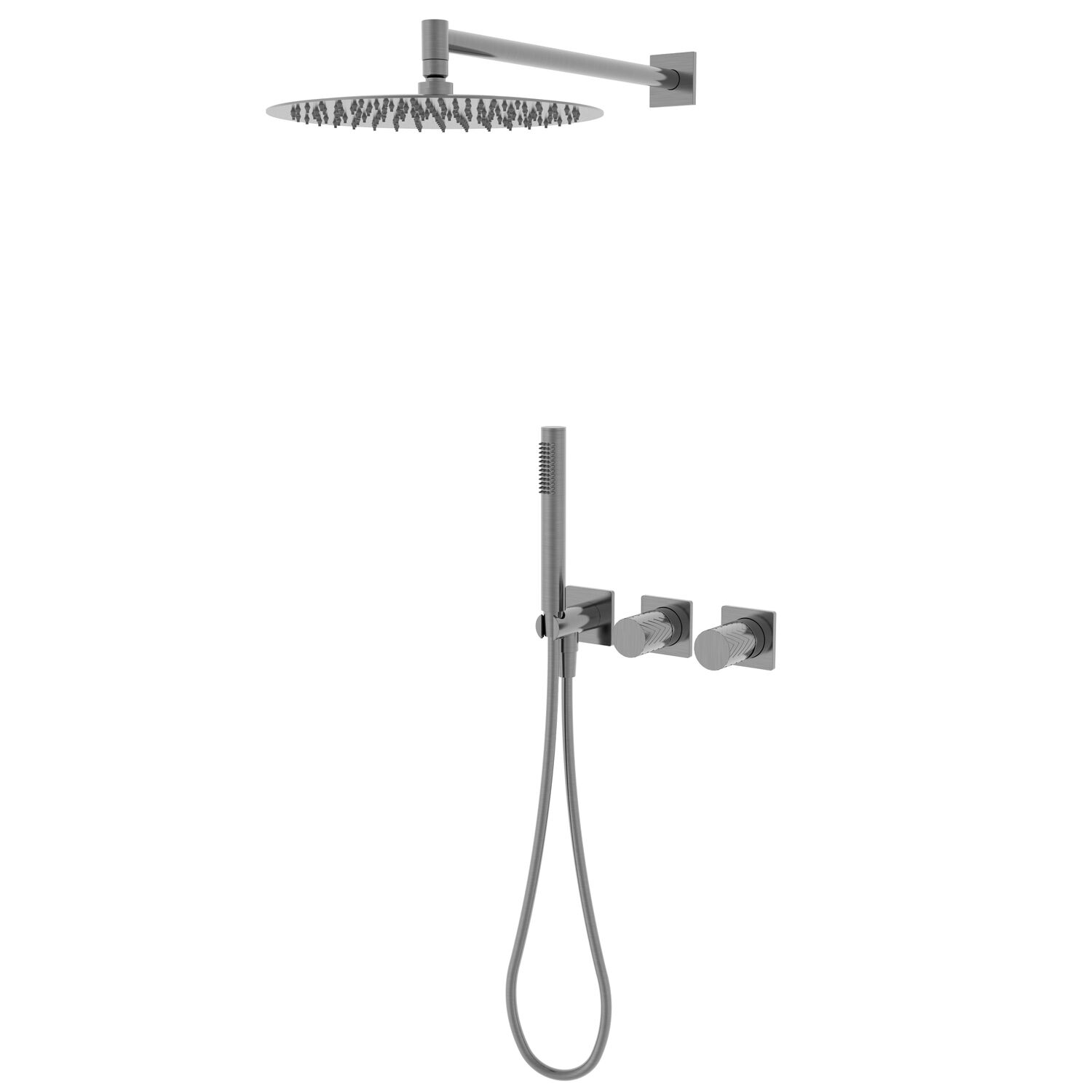 Душевой комплект Vincea Alto VSFW-6AL1GM, встраиваемый, цвет вороненая сталь