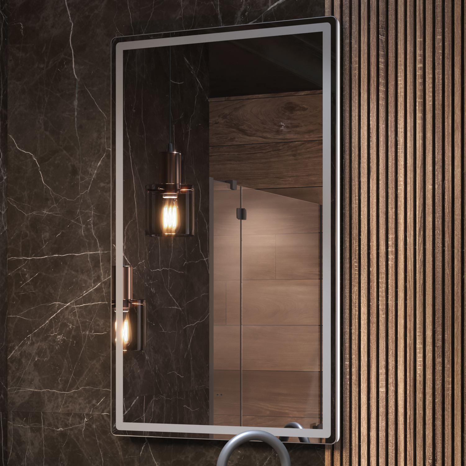 Зеркало Vigo Roberta Comfort 60x100, с подсветкой, функцией антизапотевания - фото 1