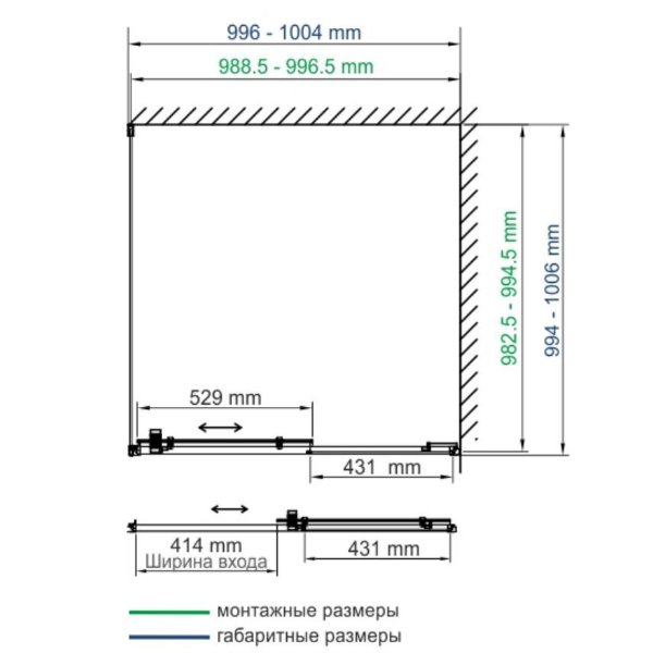 Душевой уголок WasserKRAFT Rhin WasserSchutz 44S19 100x100, стекло прозрачное, профиль белый