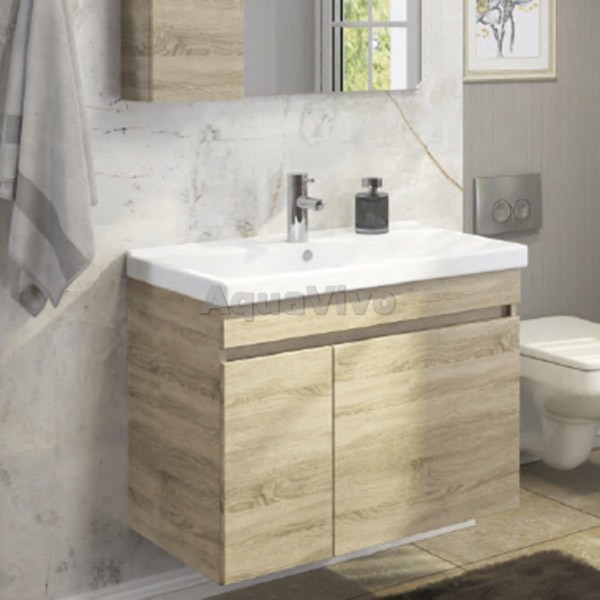 Мебель для ванной Comforty Тромсе 80, цвет дуб сонома - фото 1