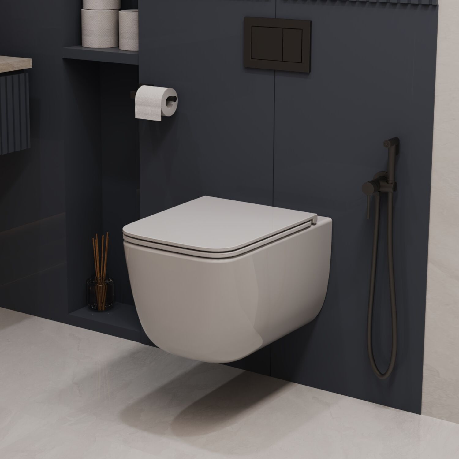 Унитаз Vincea Lina VT1-53T подвесной, безободковый, смыв Торнадо, с сиденьем микролифт, цвет белый - фото 1