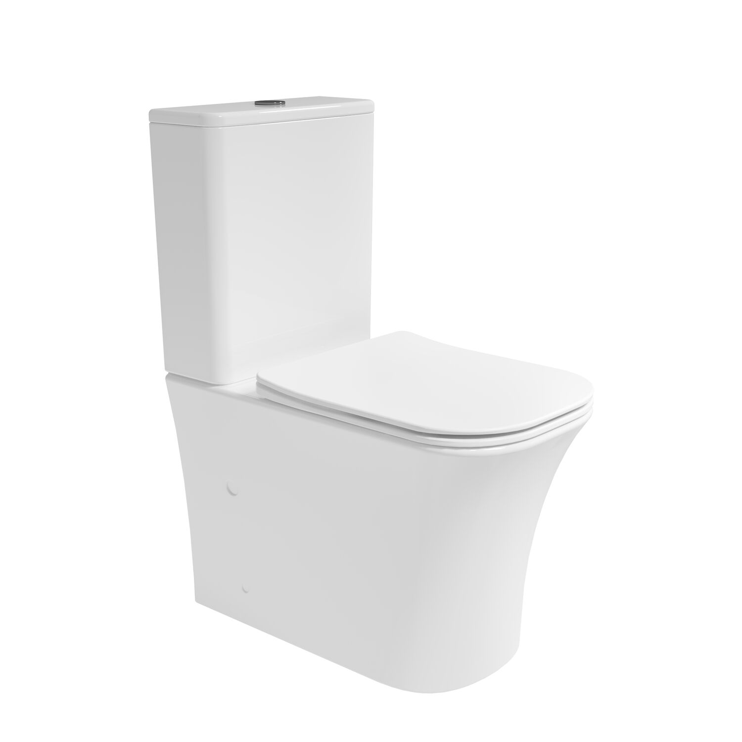 Унитаз-компакт Vincea City VT2-56T напольный, безободковый, смыв Торнадо, с сиденьем микролифт, цвет белый