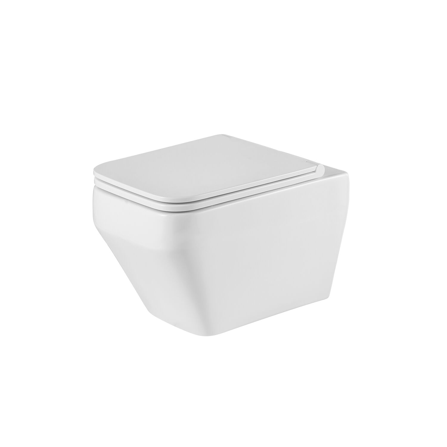 Унитаз Grossman Tornado GR-4410 SQ подвесной, безободковый, смыв Торнадо, с сиденьем микролифт, цвет белый глянцевый