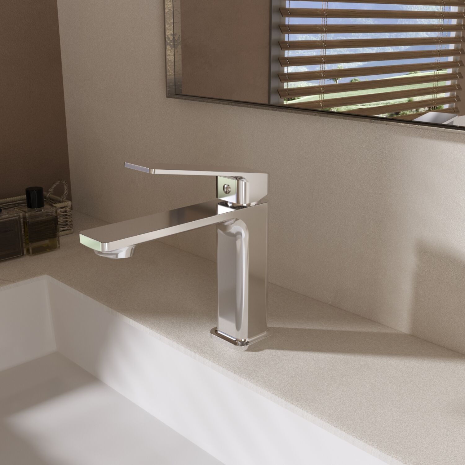 Смеситель Vincea Core VBF-4CO1CH для раковины, цвет брашированный никель - фото 1