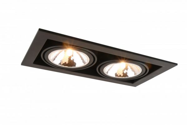 Точечный светильник Arte Lamp Cardani Semplice A5949PL-2BK, арматура черная, 35х20 см
