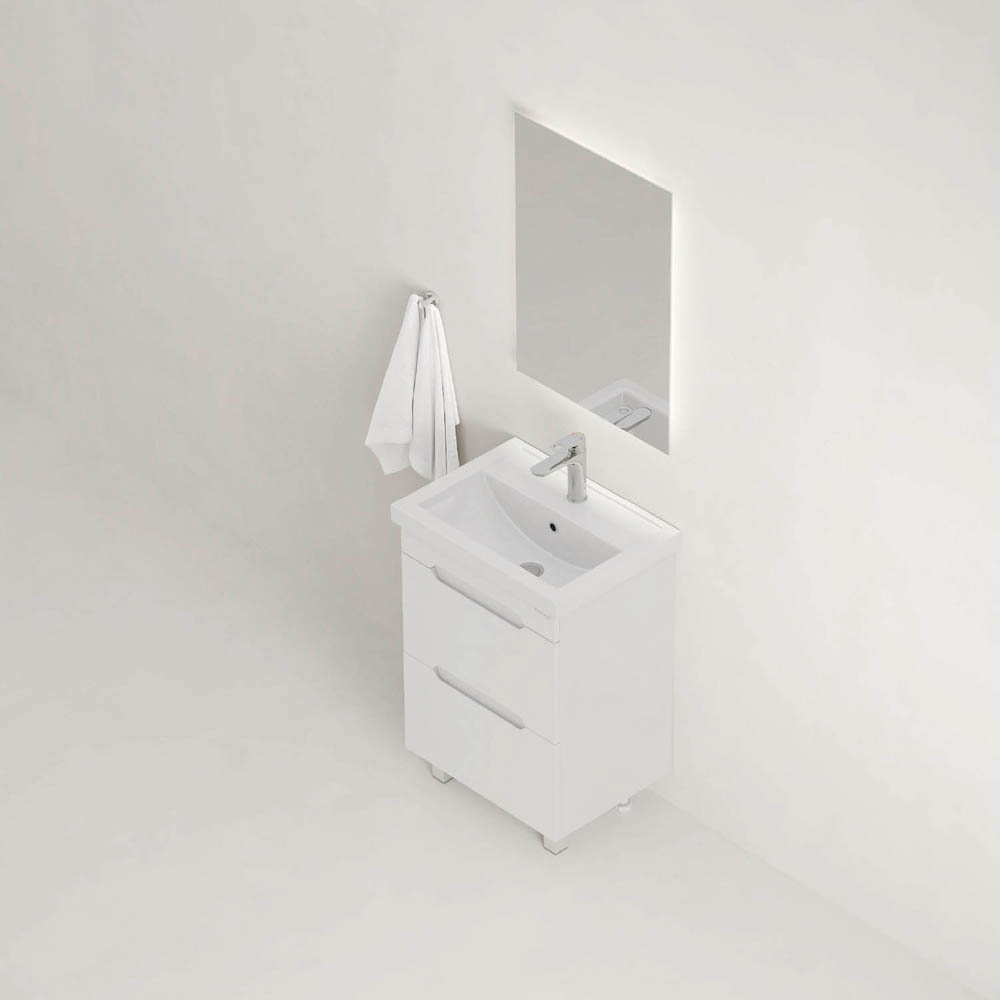 Мебель для ванной Оника Айленд 60, напольная, цвет белый - фото 1