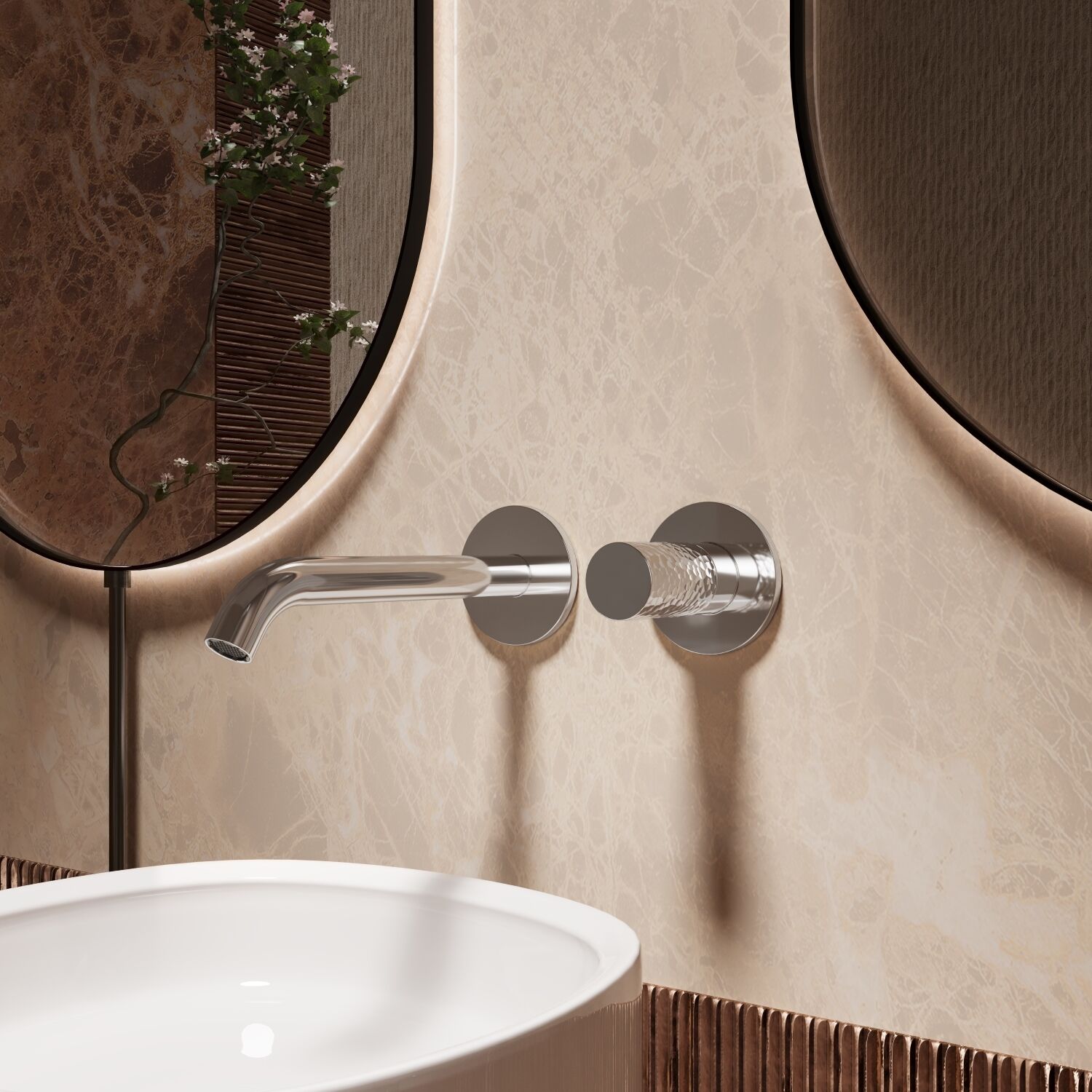 Смеситель Vincea Aura VBFW-6AU1CH для раковины, встраиваемый, цвет хром - фото 1