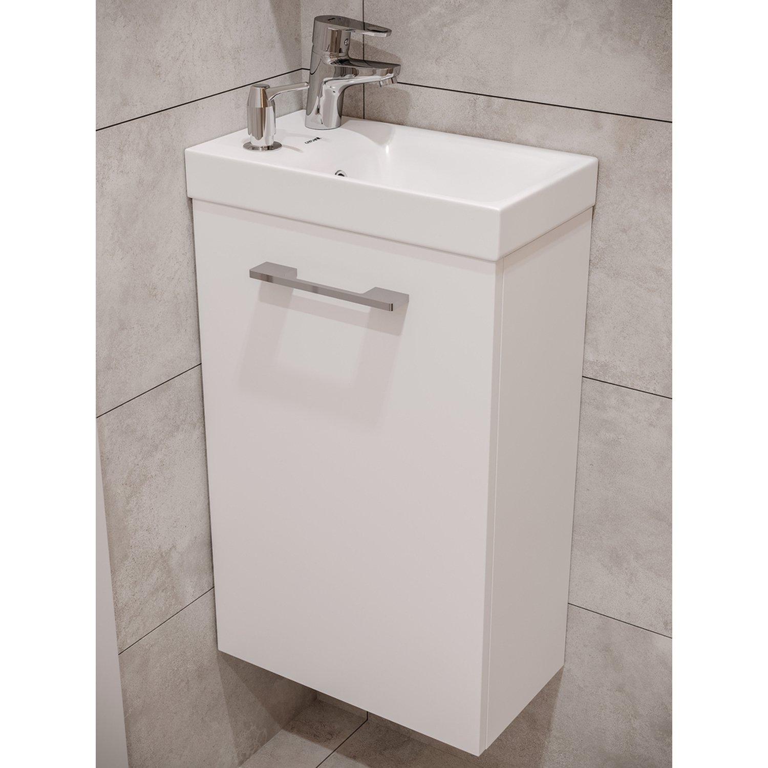 Мебель для ванной Cersanit Lara 40, с раковиной, смесителем и дозатором для мыла, цвет белый - фото 1