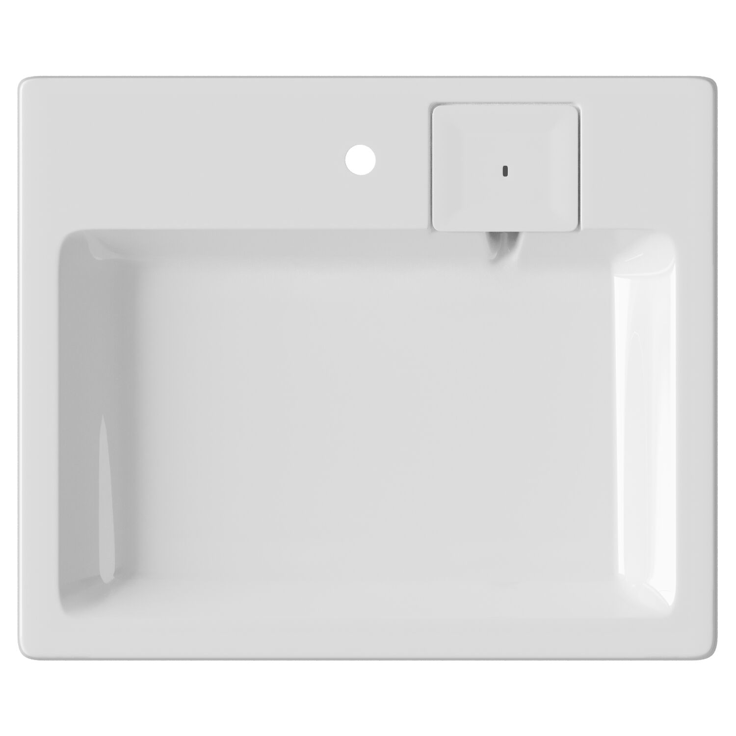 Раковина Mixline Лайн 60x50 над стиральной машиной, цвет белый - фото 1