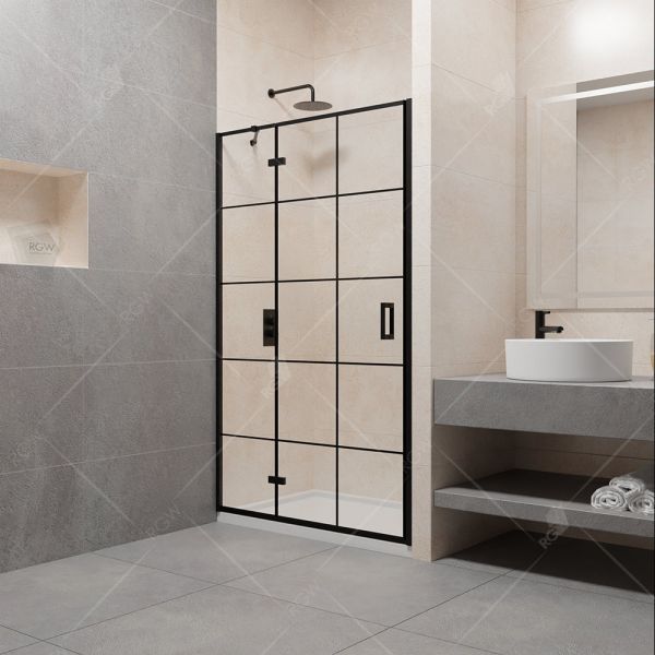 Душевая дверь RGW Passage PA-07B L 140x195, левая, стекло прозрачное, профиль черный