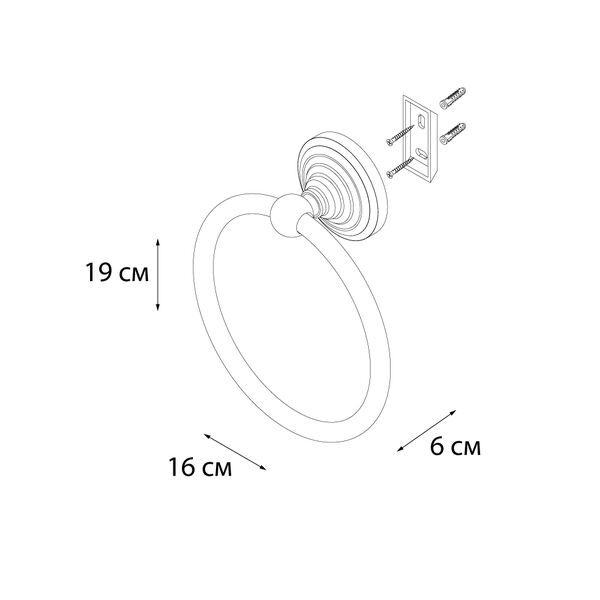 Fixsen Retro FX-83811 Кольцо для полотенца - фото 1