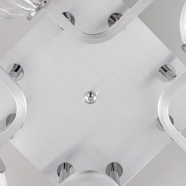 Потолочная люстра Citilux Арно CL120180, арматура алюминий, плафоны стекло прозрачное, 100х100 см