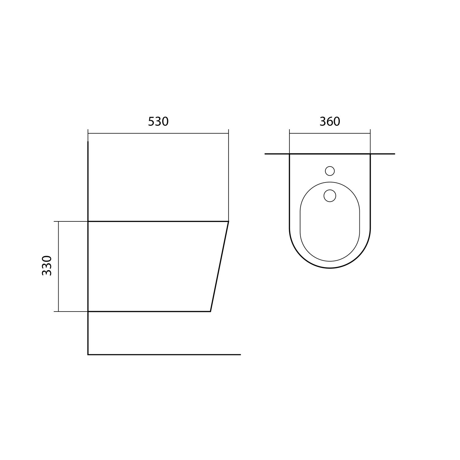 Биде Акватек Вега AQ1057-MG подвесное, цвет серый матовый - фото 1
