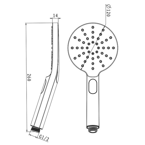 Душевая лейка Lemark LM8122C, 3 режима, цвет хром