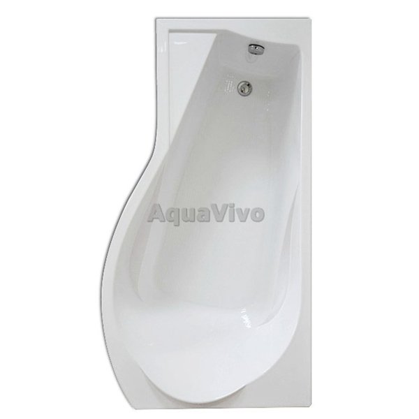 Акриловая ванна Бас Капри 170х95, правая, с каркасом, без экранов, цвет белый