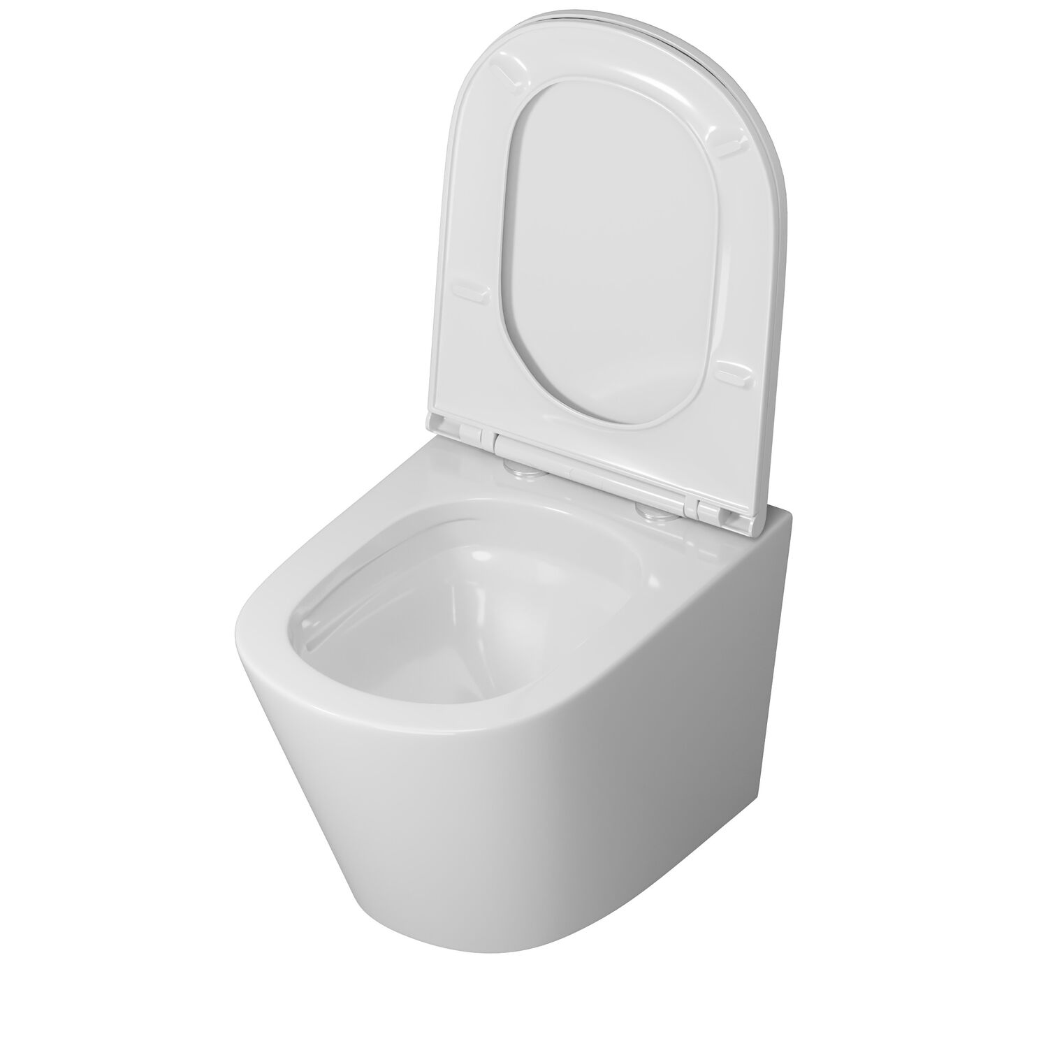 Унитаз Grossman Tornado GR-4403 SQ подвесной, безободковый, смыв Торнадо, с сиденьем микролифт, цвет белый глянцевый - фото 1