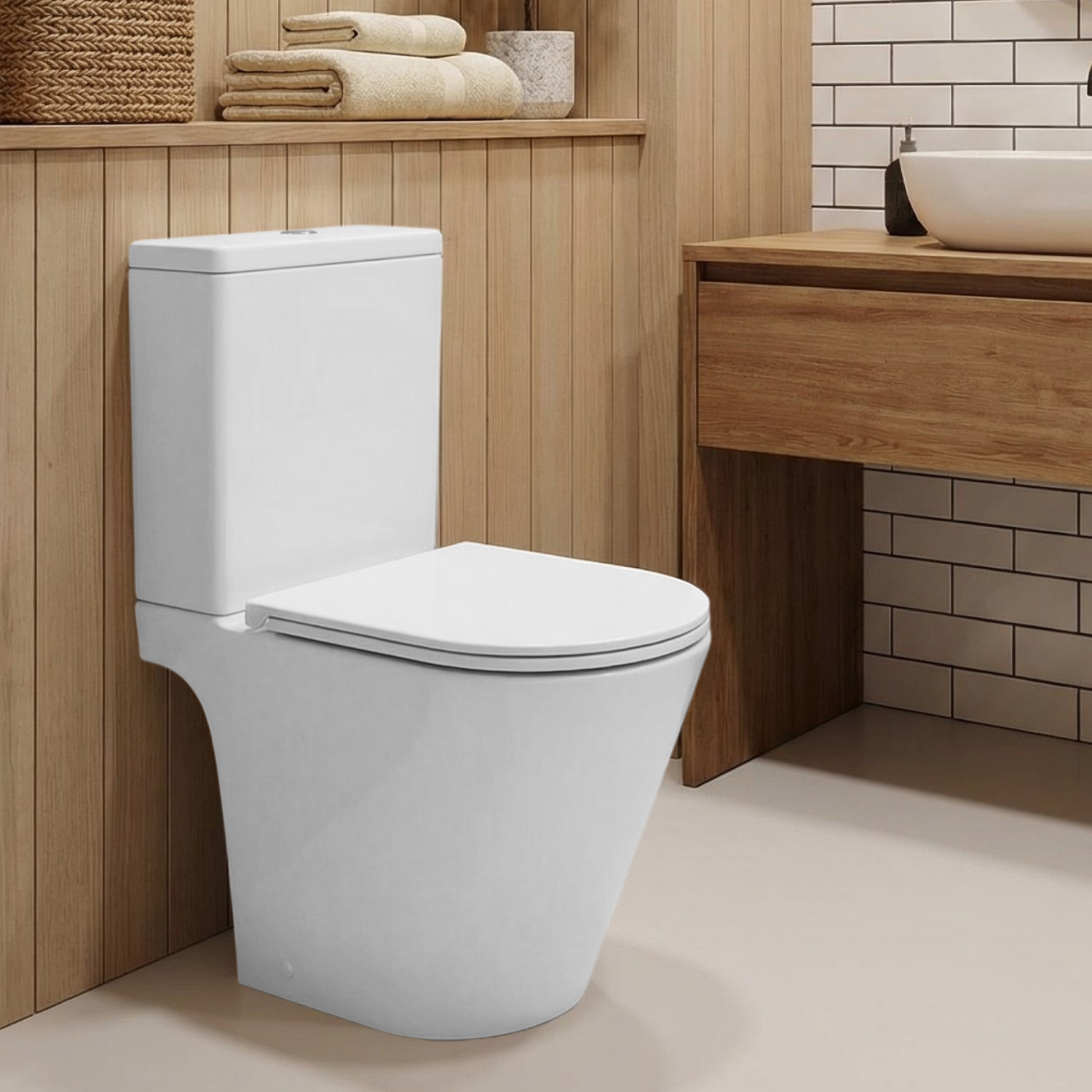 Унитаз Joki Herba T JK0852037 напольный, безободковый, смыв Торнадо, с сиденьем микролифт, цвет белый