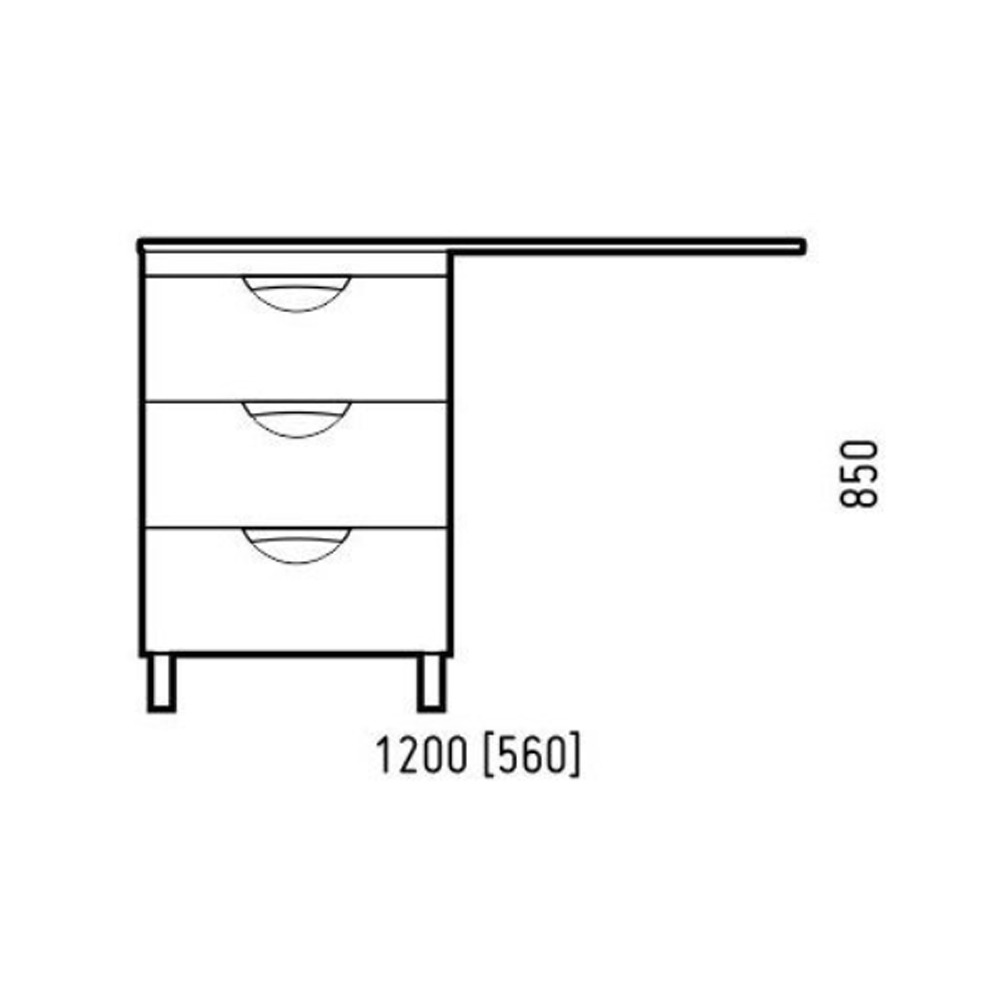 Тумба под раковину Corozo Алиот 56, напольная, цвет белый - фото 1