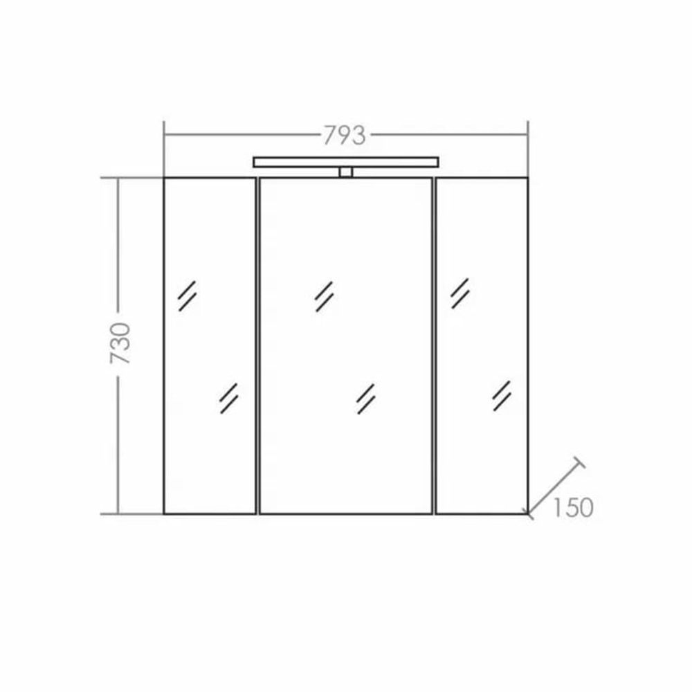 Мебель для ванной Санта Лондон 80 подвесная, с раковиной Фостер, с ящиками, цвет белый
