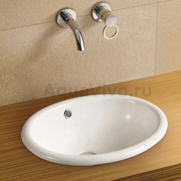 Раковина Weltwasser SK Deilbach 6016 встраиваемая, 49х40 см, цвет белый глянец - фото 1