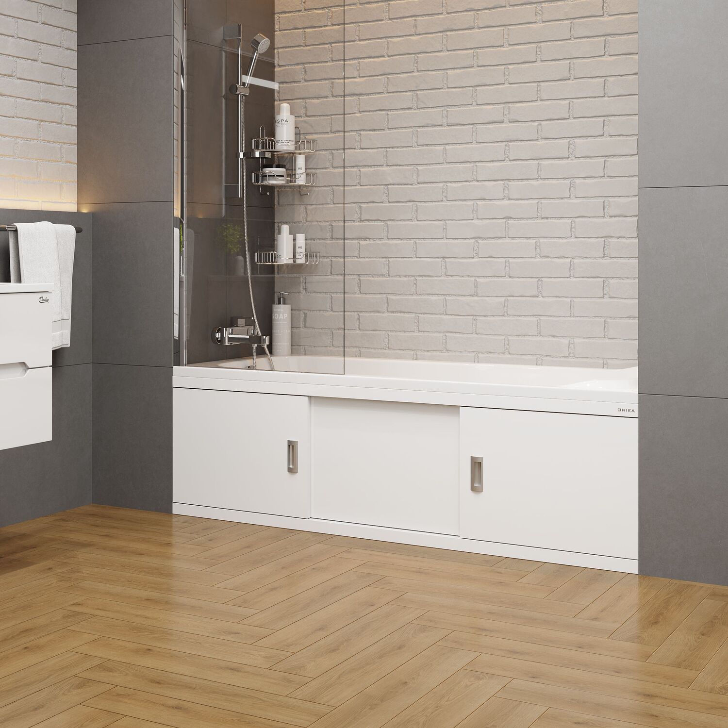 Экран для ванны Оника Монако Эконом 160, цвет белый - фото 1