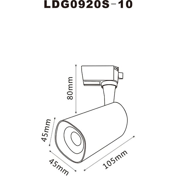 Трековый светильник Arte Lamp Barut A4561PL-1WH, арматура белая, плафон металл белый / черный, 11х5 см - фото 1