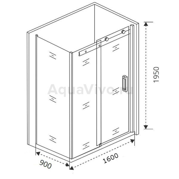 Душевой уголок Good Door Galaxy WTW+SP-C-CH 160x90, стекло прозрачное, профиль хром - фото 1