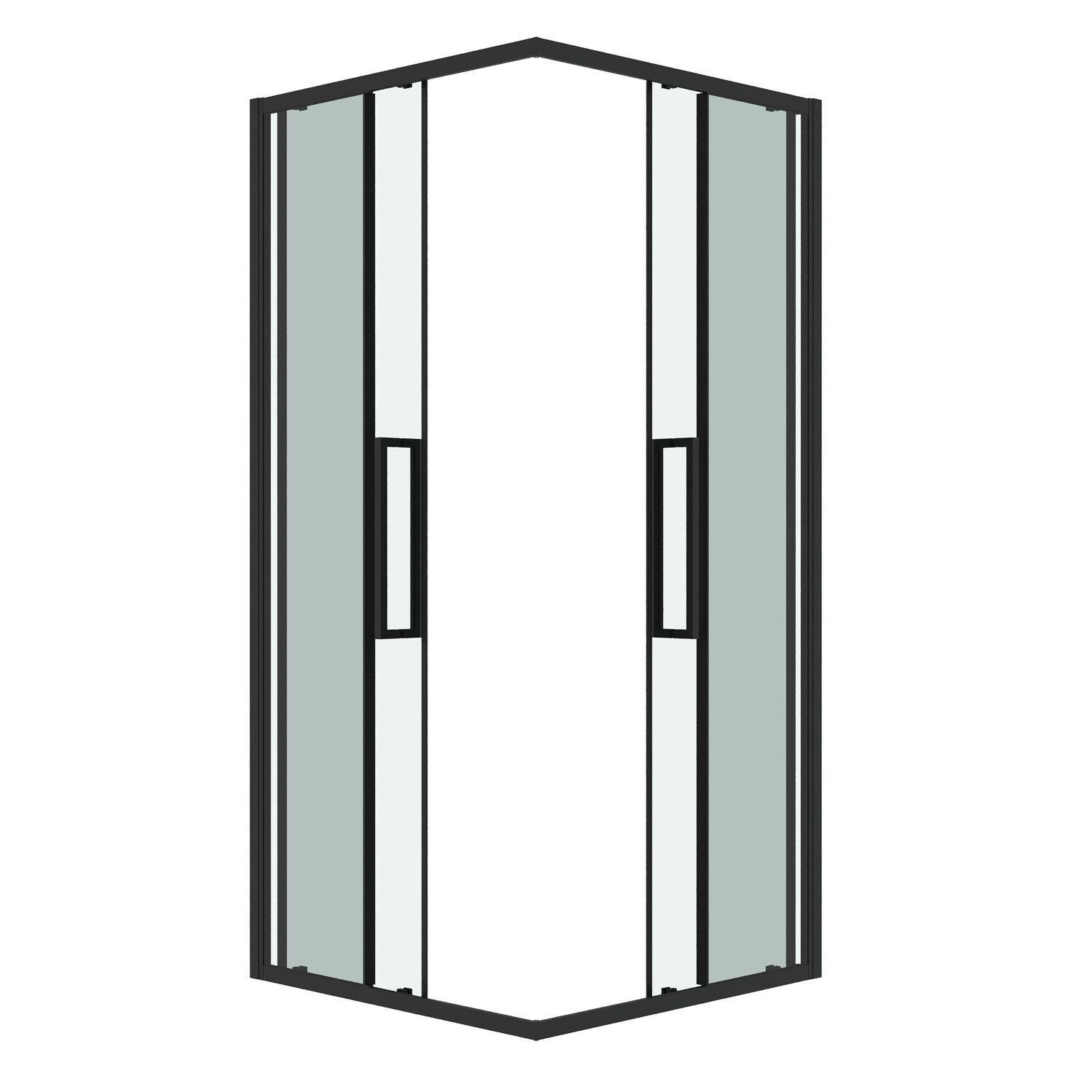 Душевой уголок Grossman Cosmo 80х80, стекло прозрачное, профиль черный матовый