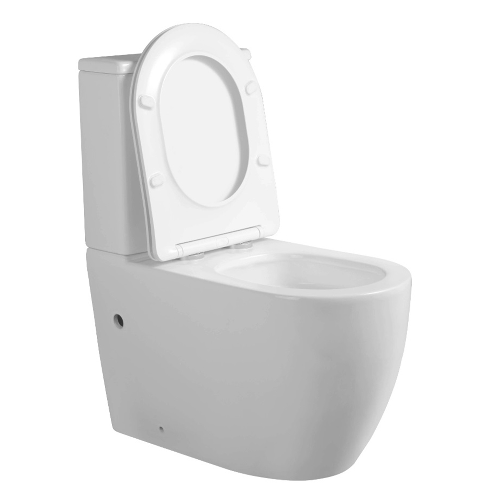 Унитаз CeruttiSPA Orlter Tornado CT10097 напольный, безободковый, смыв Торнадо, с сиденьем микролифт, цвет белый - фото 1