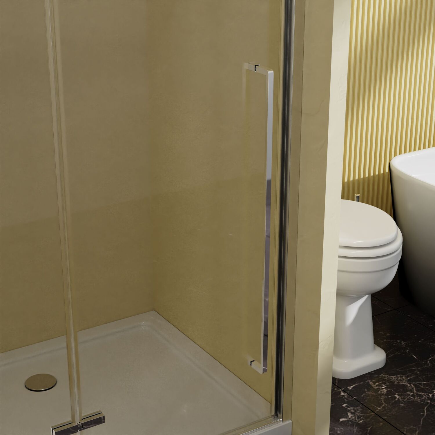 Душевая дверь Vincea Slim-N VDPH-5SN 90x195, стекло прозрачное, профиль хром - фото 1