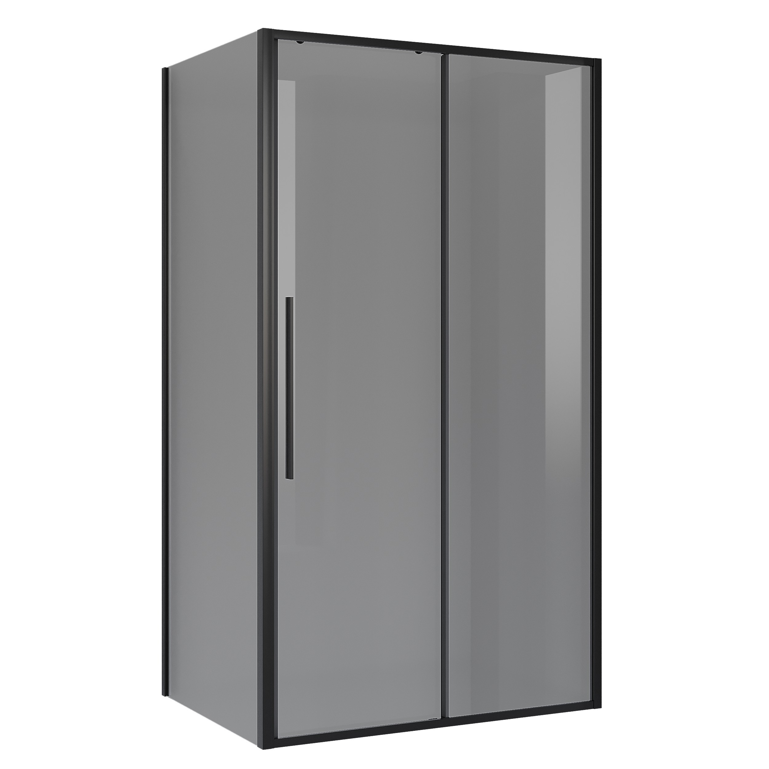 Душевой уголок Niagara Nova NG-85-13TB-TB90-34 130x90, стекло тонированное, профиль черный матовый - фото 1