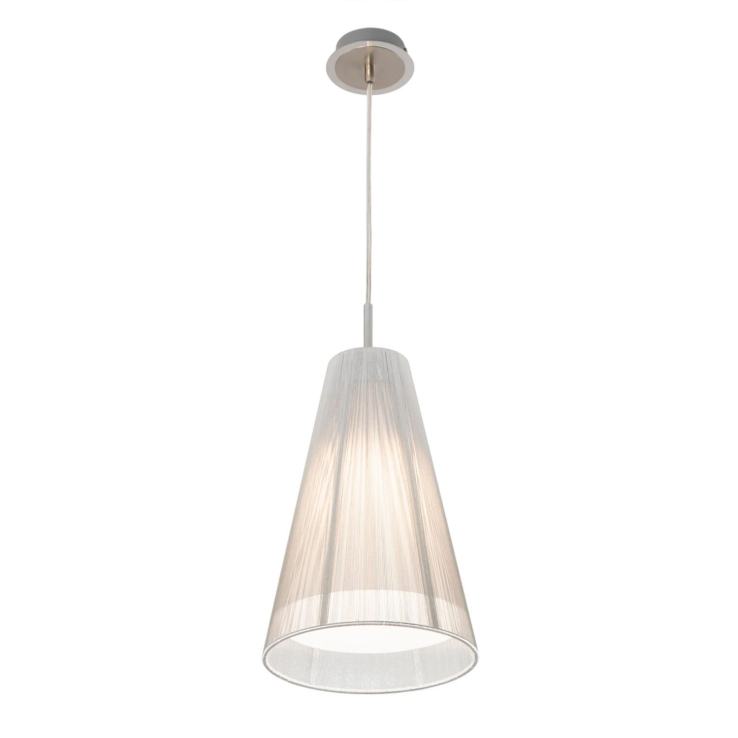 Подвесной светильник Citilux Louis CL936003, арматура хром, плафоны текстиль серебро