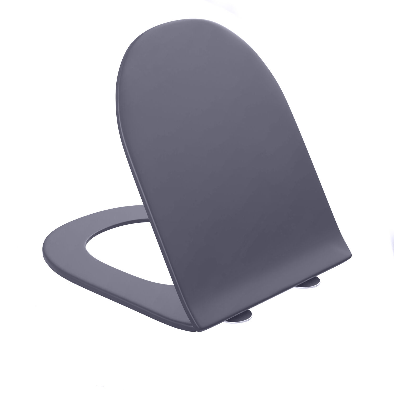 Сиденье Grossman GR-4455GMS для унитаза, с микролифтом, цвет серый матовый