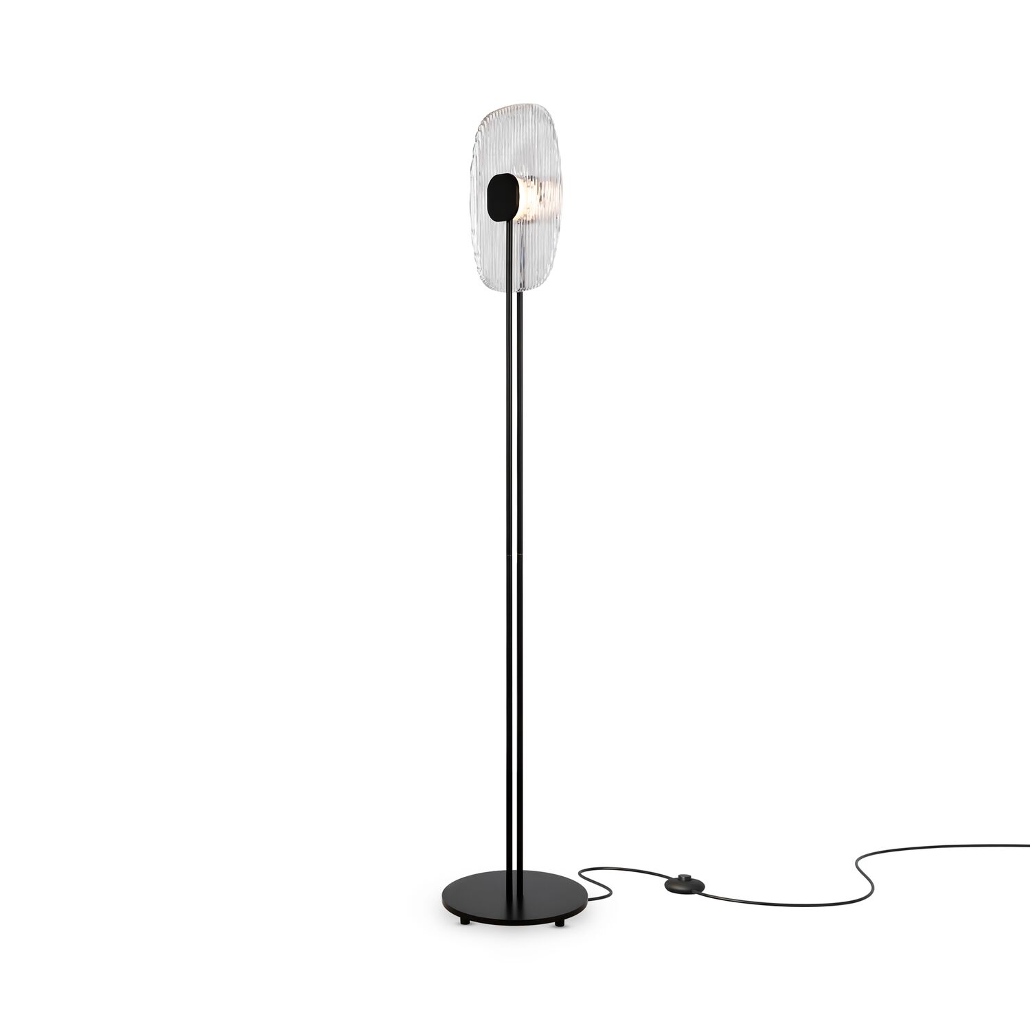 Торшер Maytoni Eclipse MOD152FL-L1BK, арматура черная, профиль стекло прозрачное