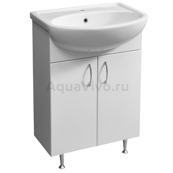 Тумба Stella Polar Концепт 55 ЭКО под раковину Уют, цвет белый