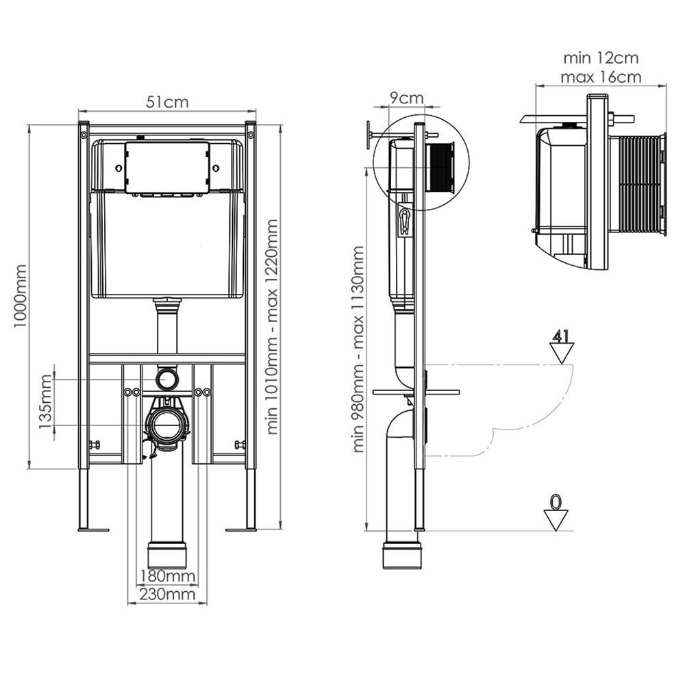 Инсталляция Vincea VIS-450 51 для подвесного унитаза - фото 1