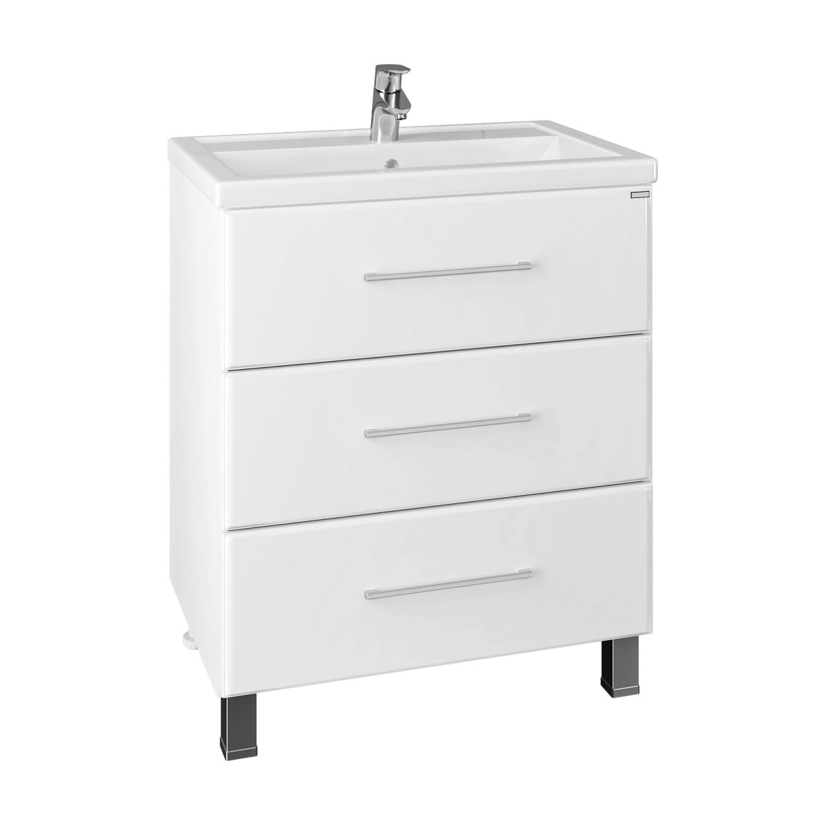 Тумба под раковину Санта Омега 70 напольная, с ящиками, цвет белый - фото 1