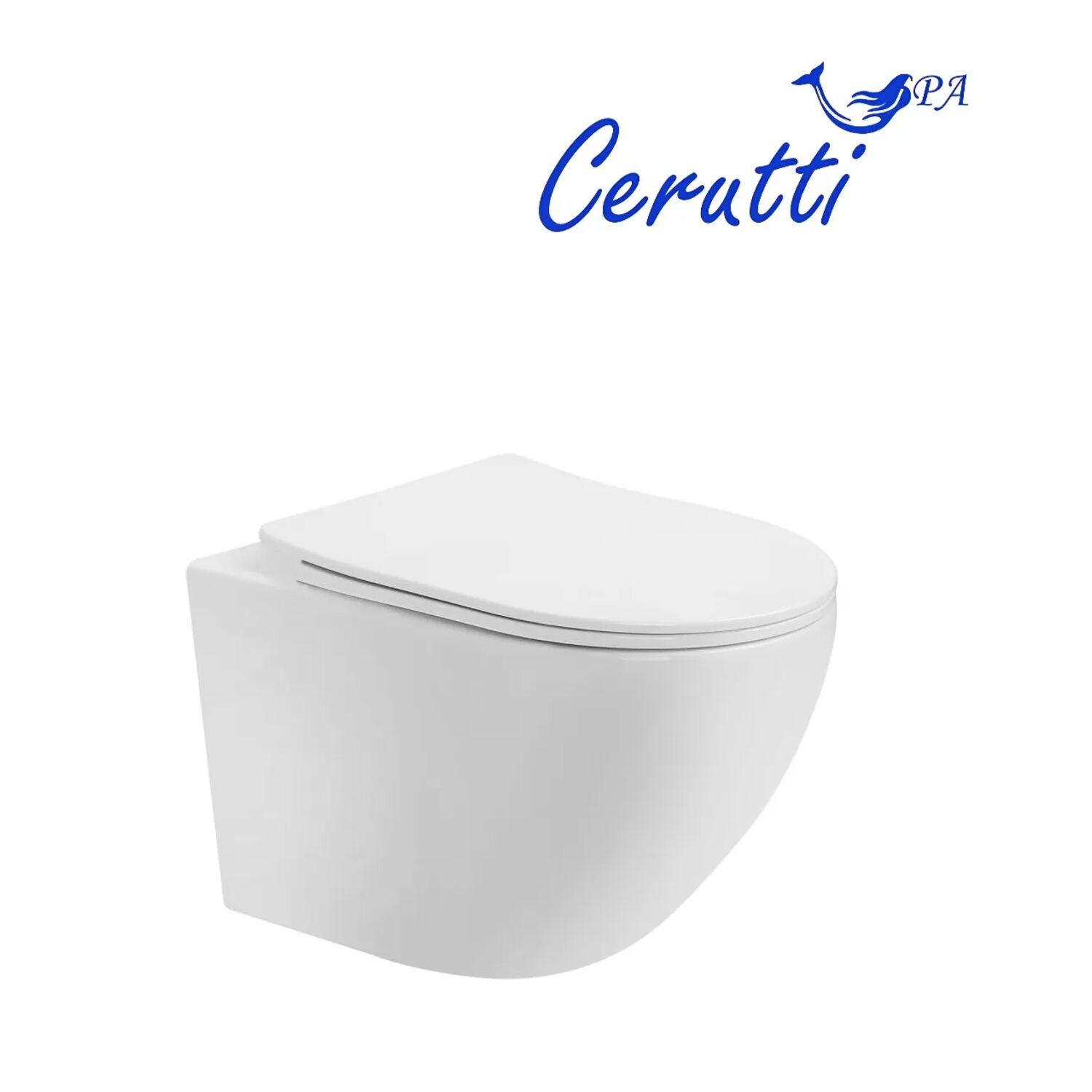 Унитаз CeruttiSPA Orlter Aria UF CT10572 подвесной, безободковый, с сиденьем микролифт, цвет белый