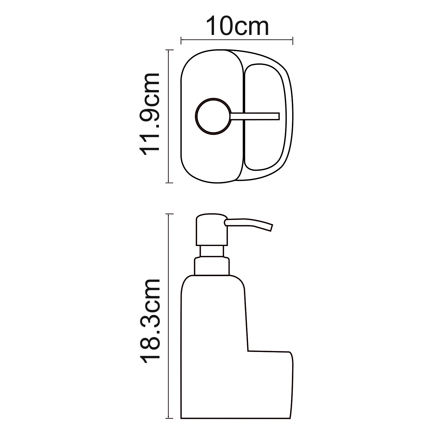 Дозатор WasserKRAFT K-8499 Black для жидкого мыла, настольный, цвет черный