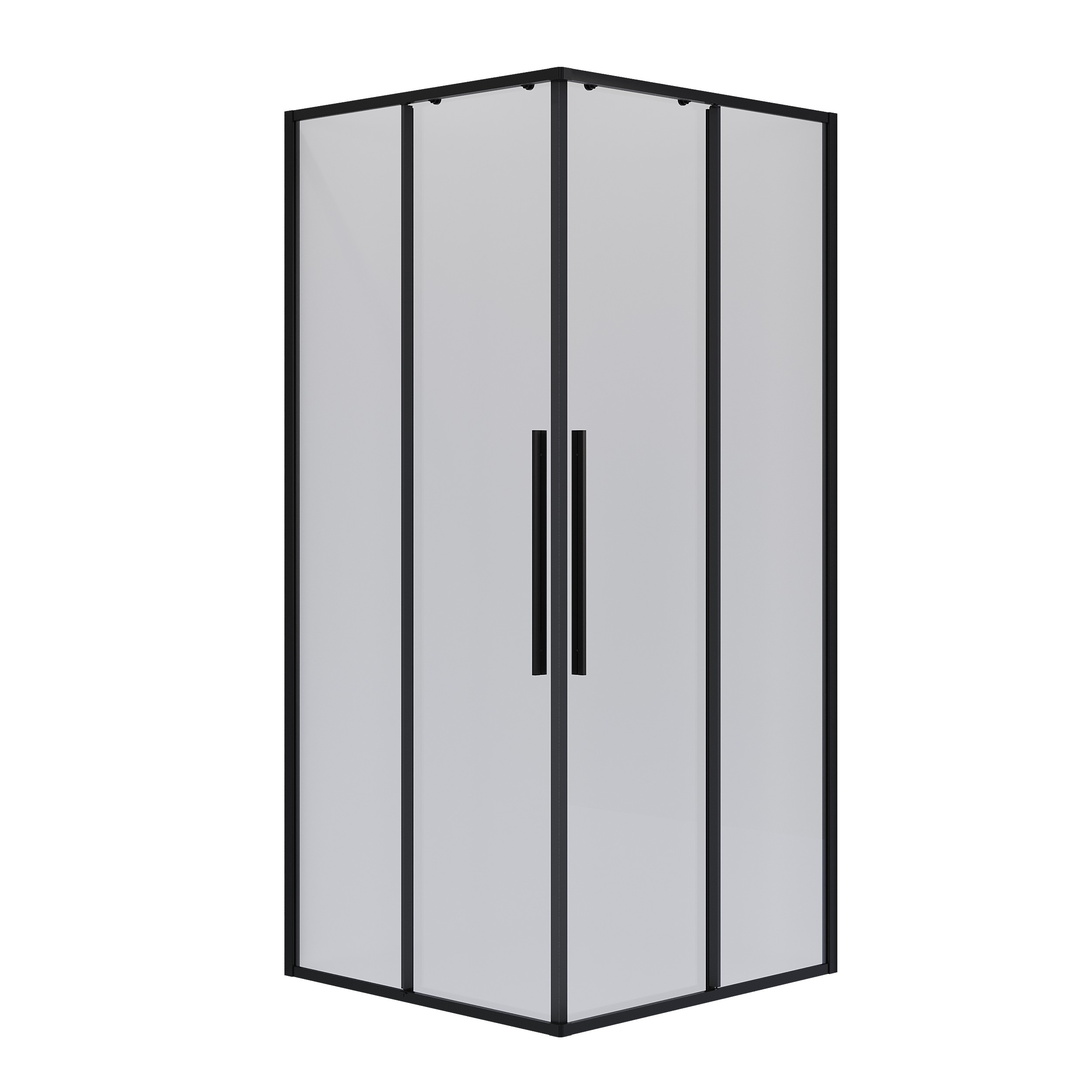 Душевой уголок Niagara Nova NG-6822-34 Black 80x80, стекло прозрачное, профиль черный матовый - фото 1