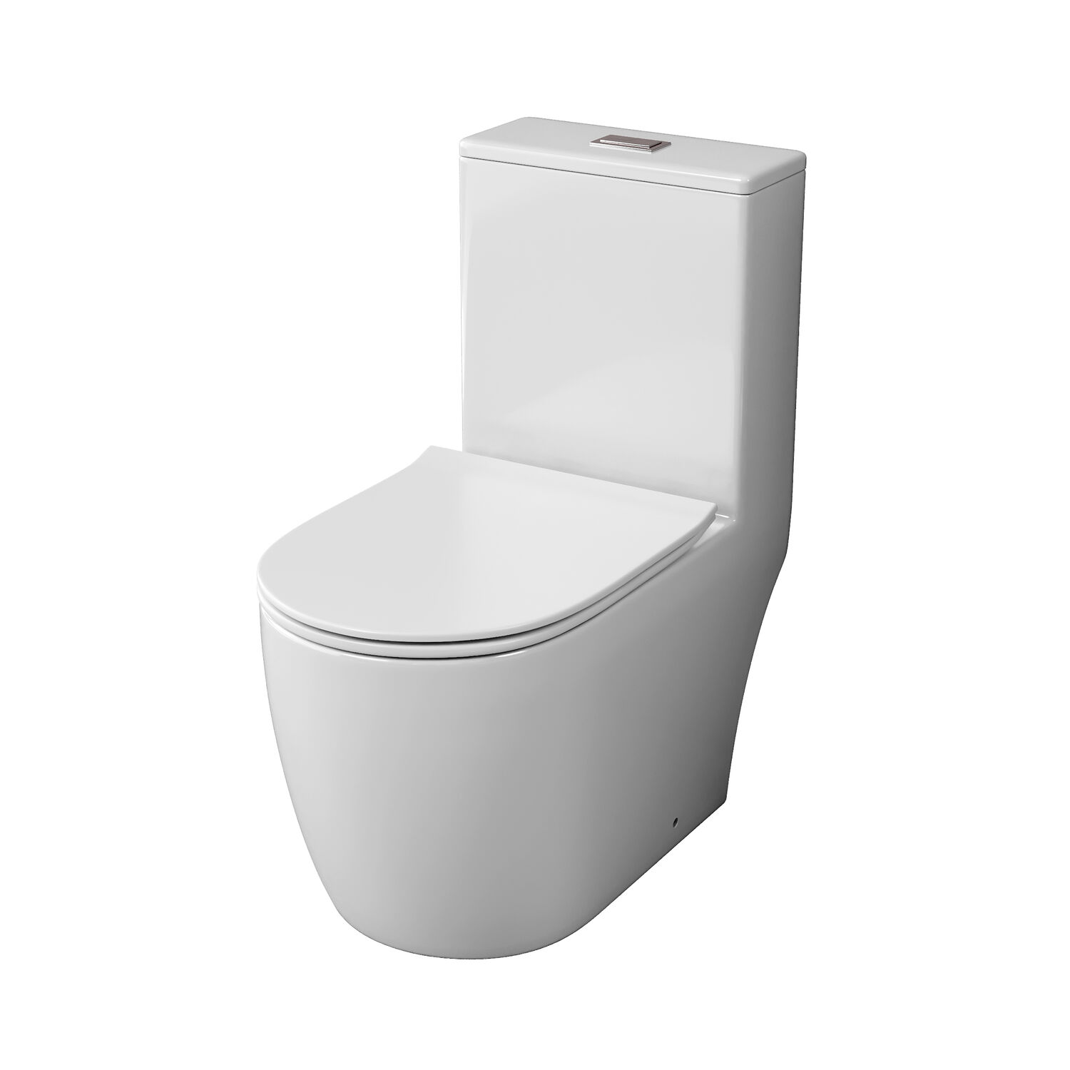 Унитаз-моноблок Grossman Classic GR-4484SQ напольный, безободковый, смыв Торнадо, с сиденьем микролифт, цвет белый глянец