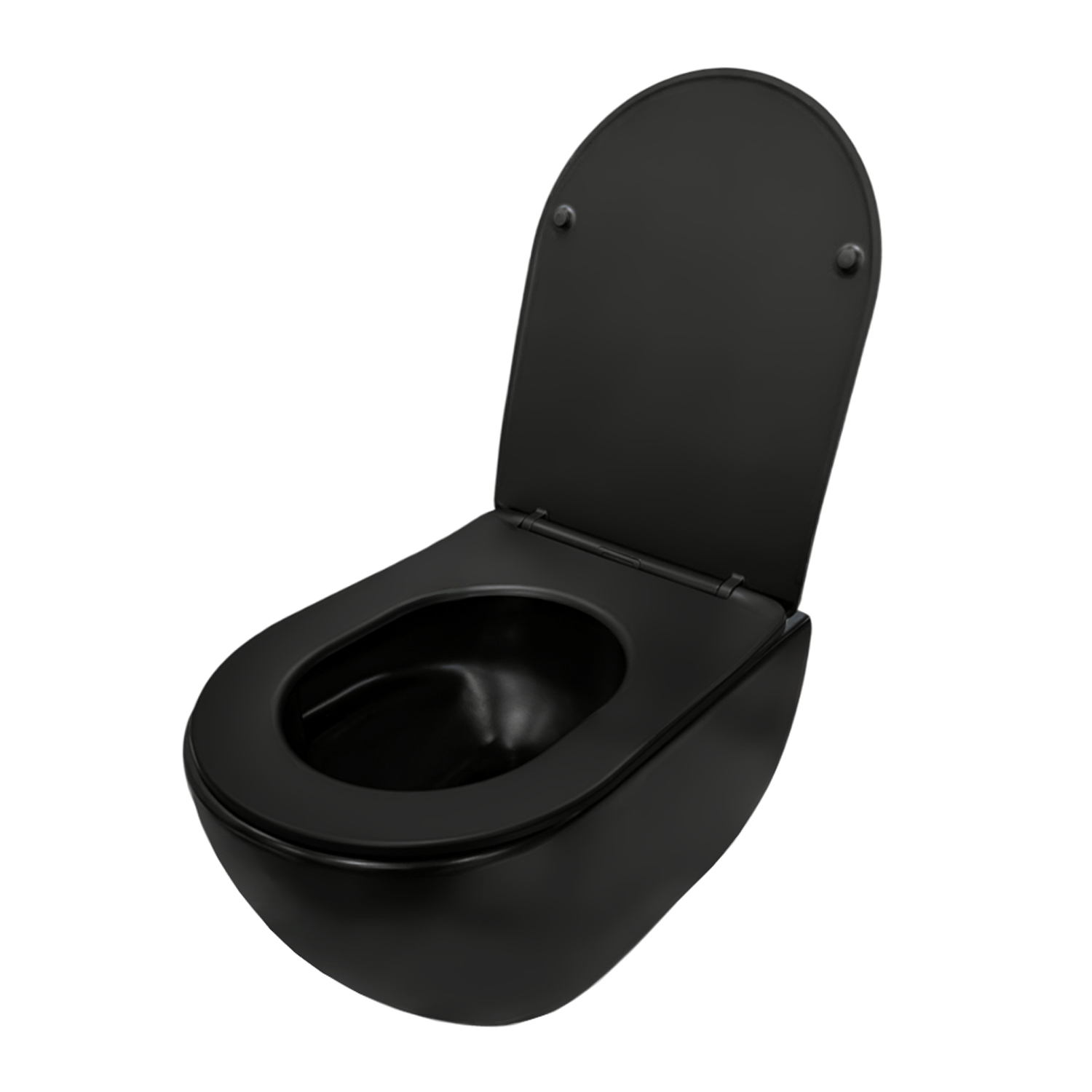 Унитаз Joki Stella XL T JK5751039MB подвесной, безободковый, смыв торнадо, с сиденьем микролифт, цвет черный матовый