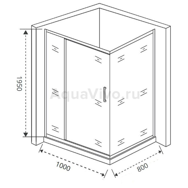 Душевой уголок Good Door Antares WTW+SP-C-CH 100x80, стекло прозрачное, профиль хром